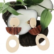 Sequin rond en plexiglas 19 mm motif léopard - Vert - Rose x1