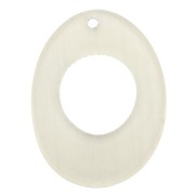 Pendentif ovale ajouré en plexiglas 25x19 mm motif bois - Beige x1