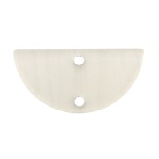 Intercalaire demi-lune en plexiglas 23x11mm 2 trous motif bois - Beige x1