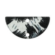 Intercalaire demi-lune 23x11mm 2 trous motif léopard - Noir - Bleu - Gris x1|raw }}