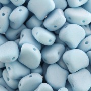 Perles en verre Ginko Duo 2 trous 7.5x7.5 mm Bondeli Matt Blue Raspberry x10g