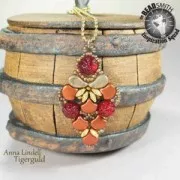 Perles en verre Ginko Duo 2 trous 7.5x7.5 mm Bondeli Matt Mint x10g