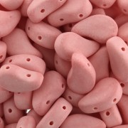 Perles en verre deux trous Paisley Duo 9x5.5 mm Bondeli Matt Coral x10g|raw }}