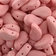 Perles en verre deux trous Paisley Duo 9x5.5 mm Bondeli Matt Coral x10g