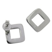 Clous d'oreilles losange ajouré 12.5 mm en Acier inox x2|raw }}