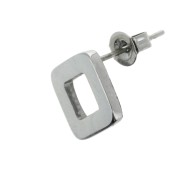 Clous d'oreilles losange ajouré 12.5 mm en Acier inox x2