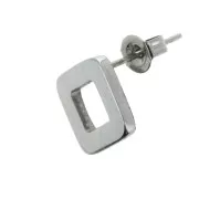 Clous d'oreilles losange ajouré 12.5 mm en Acier inox x2
