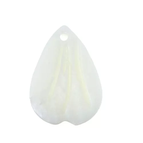 Goutte pétale en Nacre 17.5x13 mm x1