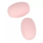 Perles en silicone forme olive 20x13mm pour attache sucette-tétine Rose Layette x2