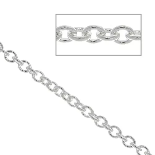 Chaîne maille Forçat 2 mm - Argent 925 x50 cm