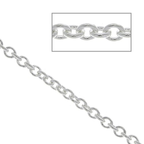 Chaîne maille Forçat 2 mm en Argent 925 x50 cm