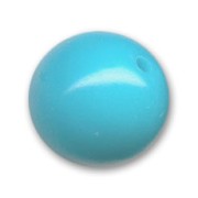 Perle ronde unie 14 mm Dark Turquoise x1