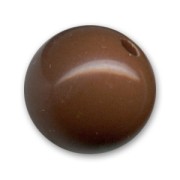 Perle ronde unie 14 mm Opaque Chocolate x1|raw }}