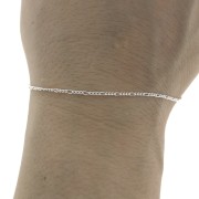 Chaîne maille figaro alternée (1x3) 1.3 mm en Argent 925 x 50cm