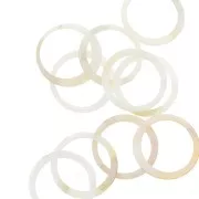 Intercalaire - pendentif cercle en nacre 25 mm x1