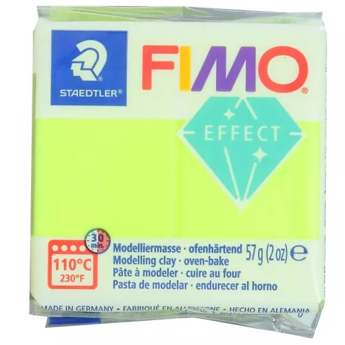 Pâte Fimo Effect Néon 57gr Jaune (n°101)