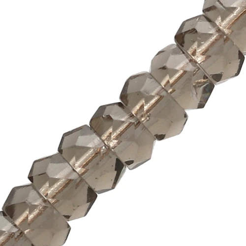 Perles rondelles Heishi facettées 6x3 mm - Black Diamond x25