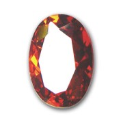 Cabochon en Oxyde de Zirconium ovale 7x5 mm Red Orange|raw }}