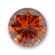 Cabochons en Oxyde de Zirconium ronds 3 mm Orange x10
