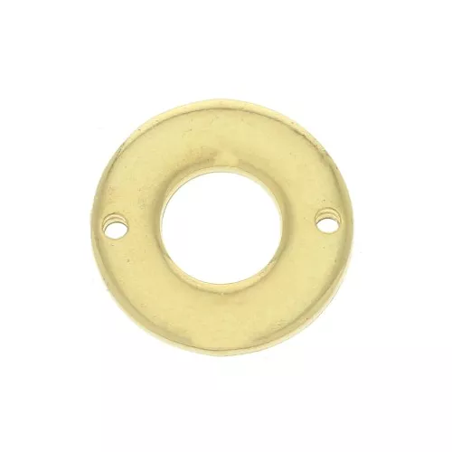 Intercalaire rond évidé 2 trous 18 mm en zamac - Doré à l'or fin x1