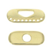 Fermoir pour bracelet et collier multi-rangs 21x9 mm en zamac - Doré à l'or fin x1