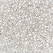Perles rocailles Preciosa 11/0 2 mm - Crystal Silver Lined x20g