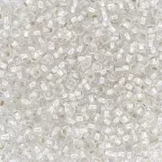 Perles rocailles Preciosa 11/0 2 mm - Crystal Silver Lined x20g