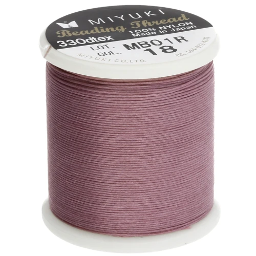 Fil Miyuki Nylon Beading thread B 0.25 mm Rose (n°18) x50 m