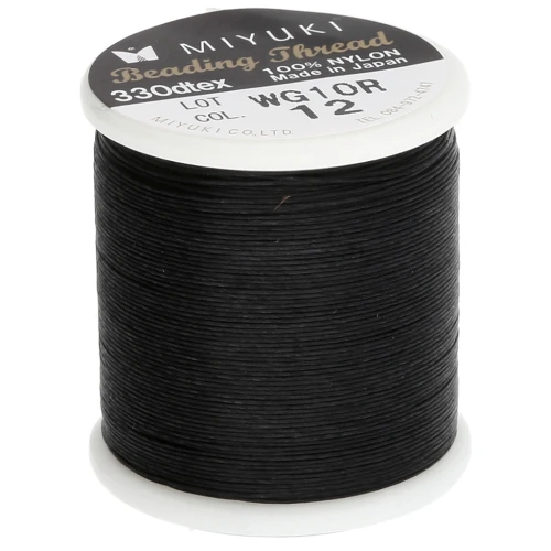 Fil Miyuki Nylon Beading thread B 0.25 mm Black (n°12) x50 m