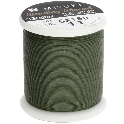 Fil Miyuki Nylon Beading thread B 0.25 mm Green (n°11) x50 m