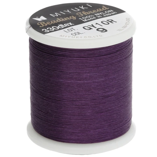Fil Miyuki Nylon Beading thread B 0.25 mm Purple (n°09) x50 m
