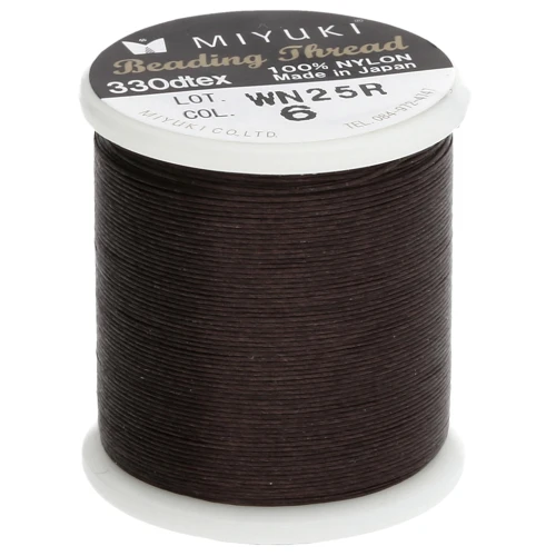 Fil Miyuki Nylon Beading thread B 0.25 mm Brown (n°06) x50 m
