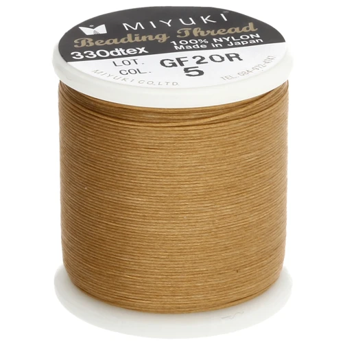 Fil Miyuki Nylon Beading thread B 0.25 mm Gold (n°05) x50 m