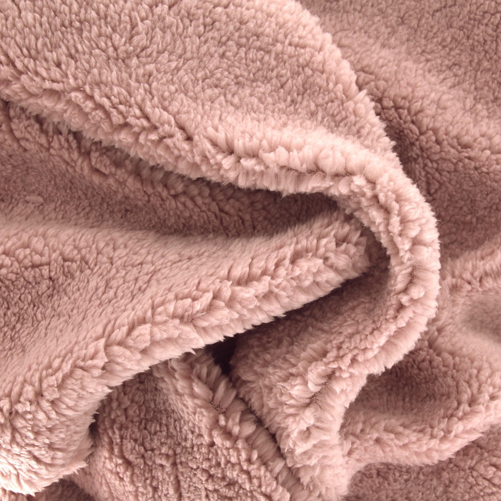 Tissu ultra doux imitation fourrure pour peluches et couvertures - Rose