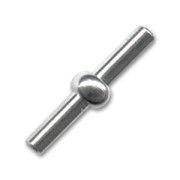 Embout pour cordon creux 4 mm rhodié x1|raw }}