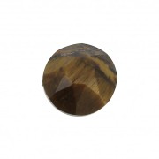 Cabochon rond facetté 6 mm Oeil de Tigre x1|raw }}