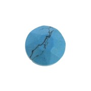 Cabochon rond facetté 6 mm imitation Turquoise x1|raw }}
