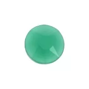 Cabochon rond facetté 6 mm Agate verte x1