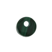 Sequin rond 6 mm en pierre gemme - Malachite x1