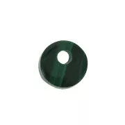 Sequin rond 6 mm en pierre gemme - Malachite x1
