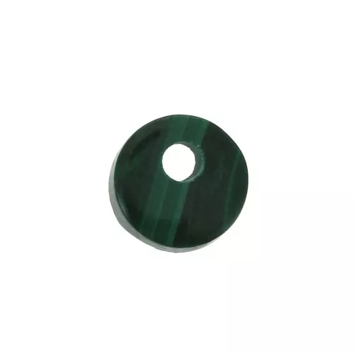 Sequin rond 6 mm en pierre gemme - Malachite x1
