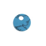 Sequin rond 6 mm en pierre gemme - imitation Turquoise x1|raw }}