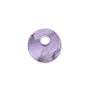 Sequin rond 6 mm en pierre gemme - Amethyste x1