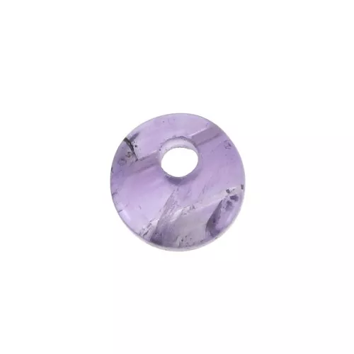Sequin rond 6 mm en pierre gemme - Amethyste x1