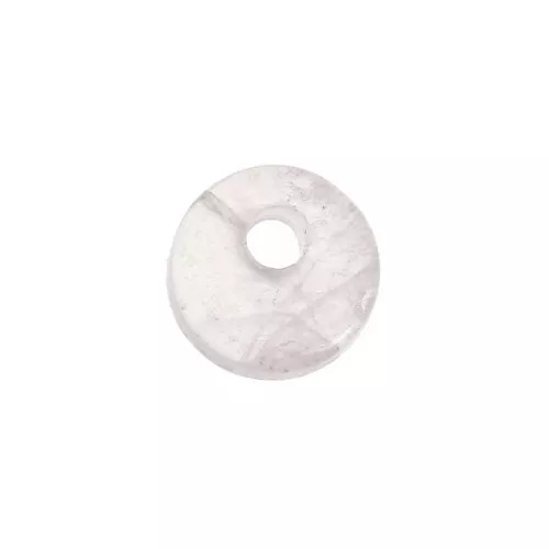 Sequin rond 6 mm en pierre gemme - Quartz Rose x1