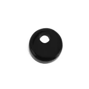Sequin rond 6 mm en pierre gemme - Black Onyx x1