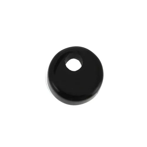 Sequin rond 6 mm en pierre gemme - Black Onyx x1