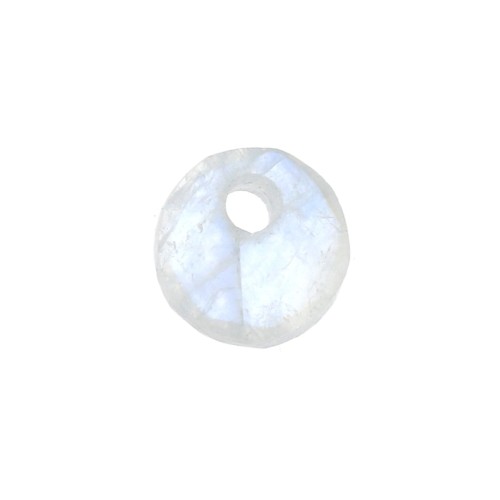 Sequin rond 6 mm en pierre gemme - Pierre de Lune x1