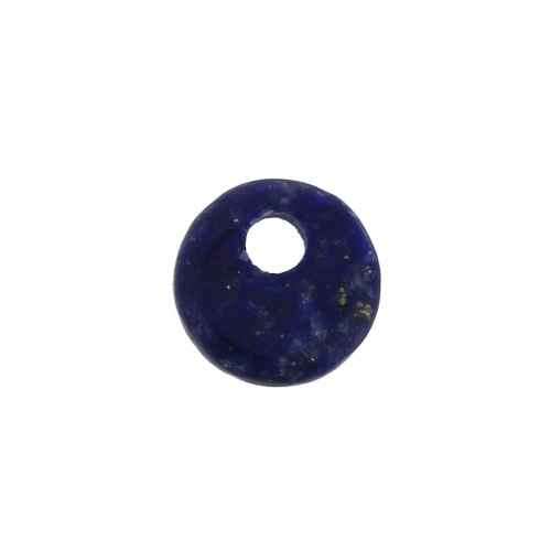 Sequin rond 6 mm en pierre gemme - Lapis Lazuli x1