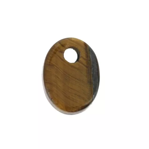 Sequin ovale 8x6 mm en pierre gemme - Oeil de Tigre x1